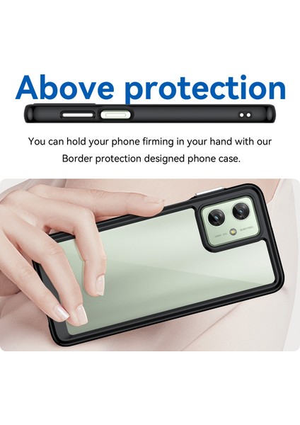 Motorola Moto G54 5g Tpu+Akrilik Kılıf Şeffaf Arka Telefon Kılıfı-Siyah (Yurt Dışından) indirimleri