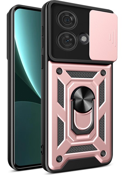 Motorola Edge 40 Neo 5g Kılıf Sürgülü Lens Kapağı Pc + Tpu Destekli Cep Telefonu Kılıfı-Gül Altını (Yurt Dışından)