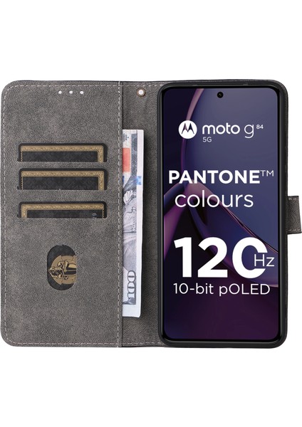 Motorola Moto G84 5g Kılıf Rfıd Engelleme Cüzdanı Düşmeye Karşı Telefon Kılıfı Kayışlı-Kahverengi (Yurt Dışından) modelleri