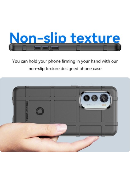 Motorola Edge (2022)5G Grid Kaymaz Aşınmaya Karşı Dayanıklı Kare Telefon Kılıfı Kalınlaştırılmış Tpu Şok Emici Koruyucu-Siyah (Yurt Dışından) indirimleri