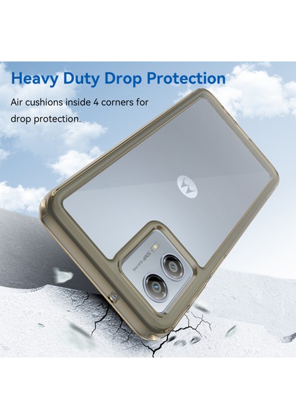 Motorola Moto G53 5g Cep Telefonu Kılıfı Çizilmez Tpu + Akrilik Telefon Kılıfı - Şeffaf Gri (Yurt Dışından) modelleri