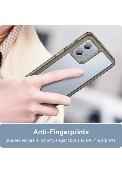 Motorola Moto G53 5g Cep Telefonu Kılıfı Çizilmez Tpu + Akrilik Telefon Kılıfı - Şeffaf Gri (Yurt Dışından) indirimleri