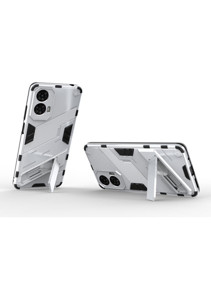 Motorola Moto G24 4g Kılıf Pc+Tpu Darbeye Dayanıklı Telefon Kılıfı Kickstand Ile-Beyaz (Yurt Dışından) modelleri