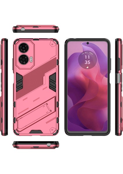 Motorola Moto G24 4g Kılıf Pc+Tpu Darbeye Dayanıklı Telefon Kılıfı Kickstand Ile-Gül (Yurt Dışından) indirimleri