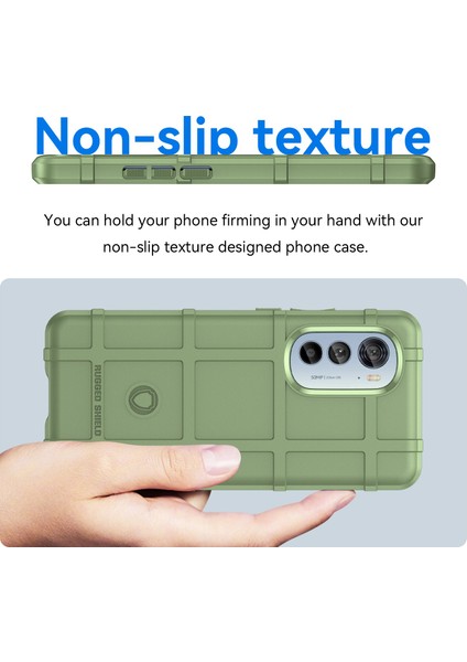 Motorola Edge (2022)5G Grid Kaymaz Aşınmaya Karşı Dayanıklı Kare Telefon Kılıfı Kalınlaştırılmış Tpu Şok Emici Koruyucu-Yeşil (Yurt Dışından) indirimleri
