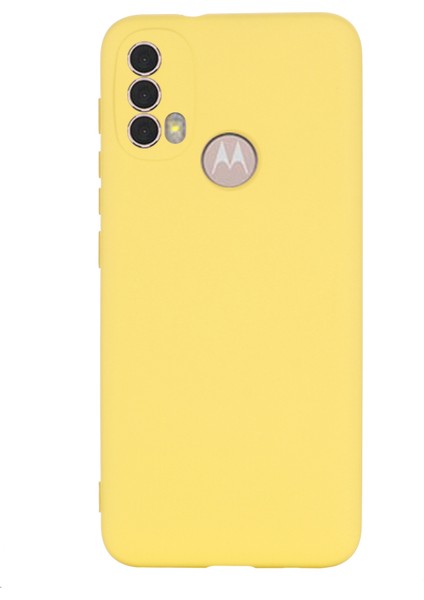Motorola Moto E20/E30/E40 Sıvı Silikon Koruyucu Kılıf Çizilmez Ince Telefon Kılıfı Kayışlı-Sarı (Yurt Dışından) modelleri