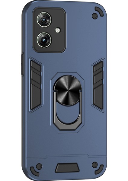 Motorola Moto G54 5g Kickstand Kılıfı Pc+Tpu Telefon Kılıfı Manyetik Araç Tutucu-Mavi (Yurt Dışından)