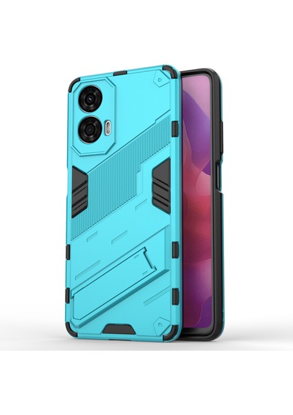 Motorola Moto G24 4g Kılıf Pc+Tpu Darbeye Dayanıklı Telefon Kılıfı Kickstand Ile-Bebek Mavisi (Yurt Dışından)