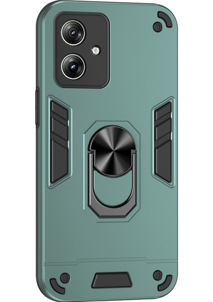 Motorola Moto G54 5g Kickstand Kılıfı Pc+Tpu Telefon Kılıfı Manyetik Araç Tutucu-Yeşil (Yurt Dışından)