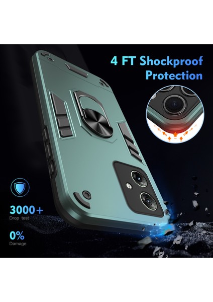 Motorola Moto G54 5g Kickstand Kılıfı Pc+Tpu Telefon Kılıfı Manyetik Araç Tutucu-Yeşil (Yurt Dışından) indirimleri
