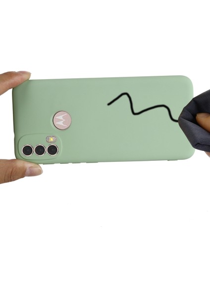 Motorola Moto E20/E30/E40 Sıvı Silikon Koruyucu Kılıf Çizilmez Ince Telefon Kılıfı Kayışlı-Yeşil (Yurt Dışından) indirimleri