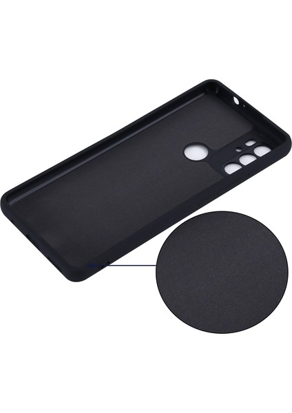 Motorola Moto G60S Için Çizilmez Yumuşak Sıvı Silikon Telefon Koruyucu Kılıf Kılıfı Bilek Kayışı Ile-Siyah (Yurt Dışından) fırsatları