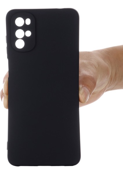 Motorola Moto G22/MOTO E32S 4g Sıvı Silikon Kılıf Yumuşak Çizilmez Mikrofiber Astar Darbeye Dayanıklı Koruyucu Kılıf Kayışlı-Siyah (Yurt Dışından) indirimleri