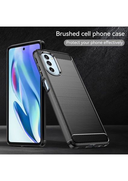 1.8mm Karbon Fiber Fırçalanmış Tasarım Yumuşak Tpu Düşmeye Karşı Telefon Koruyucu Kılıf Kapağı Motorola Moto G51 5g-Siyah (Yurt Dışından) fırsatları