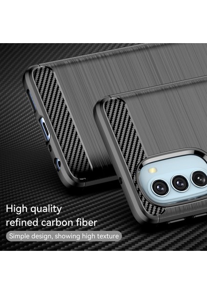 1.8mm Karbon Fiber Fırçalanmış Tasarım Yumuşak Tpu Düşmeye Karşı Telefon Koruyucu Kılıf Kapağı Motorola Moto G51 5g-Siyah (Yurt Dışından) indirimleri