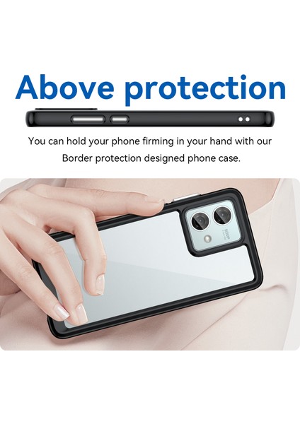 Motorola Moto G84 5g Kılıf Tpu+Akrilik Koruyucu Telefon Kılıfı-Siyah (Yurt Dışından) fırsatları