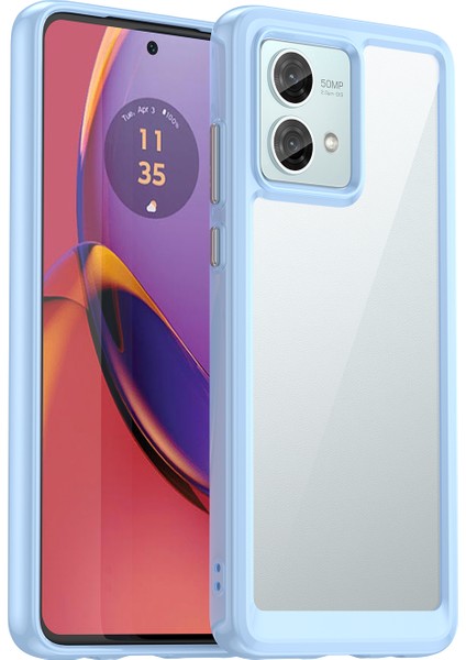 Motorola Moto G84 5g Kılıf Tpu+Akrilik Koruyucu Telefon Kılıfı-Mavi (Yurt Dışından)