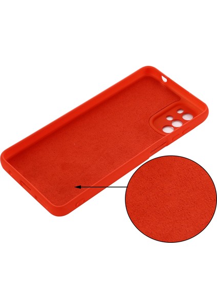 Motorola Moto G22/MOTO E32S 4g Sıvı Silikon Kılıf Yumuşak Çizilmez Mikrofiber Astar Darbeye Dayanıklı Koruyucu Kılıf Kayışlı-Kırmızı (Yurt Dışından) fiyatları
