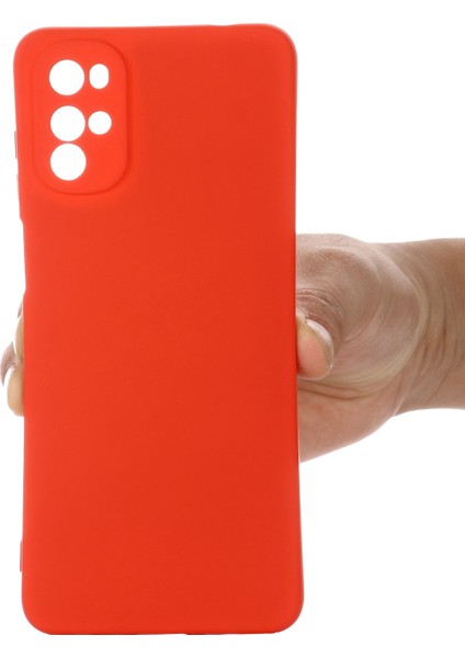 Motorola Moto G22/MOTO E32S 4g Sıvı Silikon Kılıf Yumuşak Çizilmez Mikrofiber Astar Darbeye Dayanıklı Koruyucu Kılıf Kayışlı-Kırmızı (Yurt Dışından) fırsatları