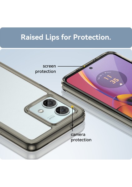 Motorola Moto G84 5g Kılıf Tpu+Akrilik Koruyucu Telefon Kılıfı-Şeffaf Gri (Yurt Dışından) fiyatları