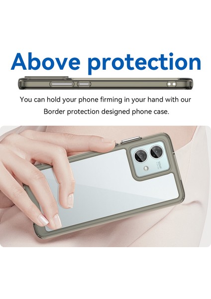 Motorola Moto G84 5g Kılıf Tpu+Akrilik Koruyucu Telefon Kılıfı-Şeffaf Gri (Yurt Dışından) fırsatları