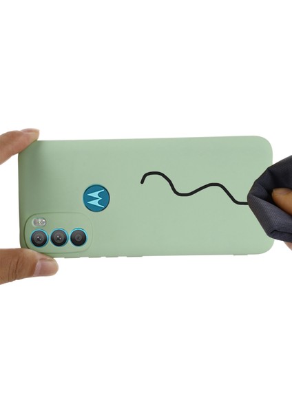 Motorola Moto G71 5g Sıvı Silikon Kılıf Yumuşak Mikrofiber Astar Darbeye Dayanıklı Düşme Koruma Kılıfı Kayışlı-Yeşil (Yurt Dışından) modelleri