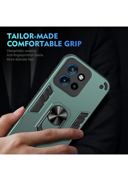 Motorola Edge 50 Neo 5g/moto S50 5g/thinkphone 25 5g Kılıf Pc+Tpu Drop Defend Telefon Kılıfı Halkalı Ayaklık-Yeşil (Yurt Dışından) indirimleri