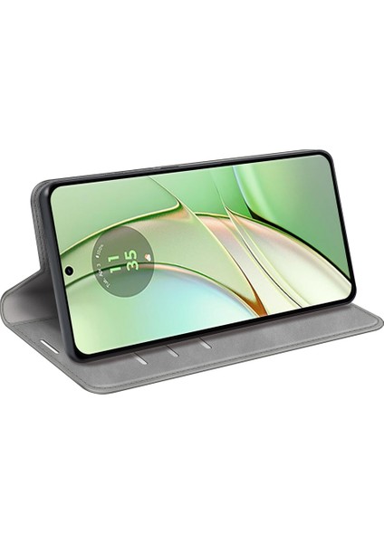 Motorola Edge 40 5g Pu Deri Cilt Dokunuşlu Cüzdan Standlı Telefon Kılıfı Için Manyetik Otomatik Emici Flip Kılıf-Gri (Yurt Dışından) modelleri