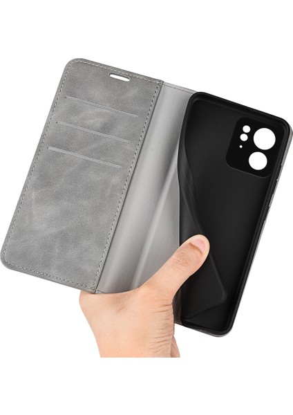 Motorola Edge 40 5g Pu Deri Cilt Dokunuşlu Cüzdan Standlı Telefon Kılıfı Için Manyetik Otomatik Emici Flip Kılıf-Gri (Yurt Dışından) fırsatları