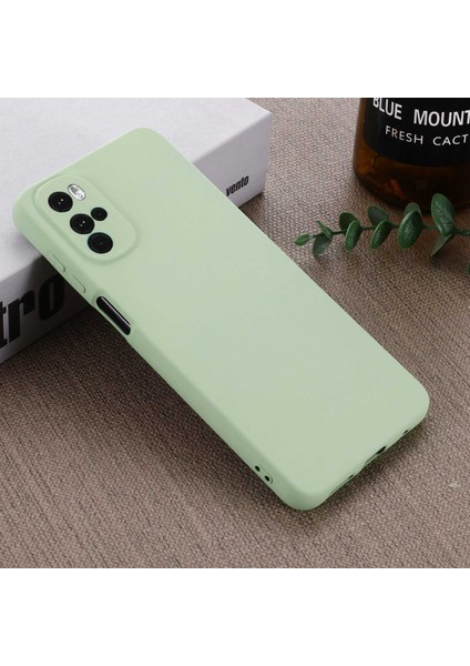 Motorola Moto G22/MOTO E32S 4g Sıvı Silikon Kılıf Yumuşak Çizilmez Mikrofiber Astar Darbeye Dayanıklı Koruyucu Kılıf Kayışlı-Yeşil (Yurt Dışından) indirimleri