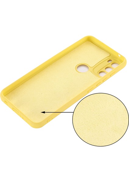 Motorola Moto G71 5g Sıvı Silikon Kılıf Yumuşak Mikrofiber Astar Darbeye Dayanıklı Düşme Koruma Kılıfı Kayışlı-Sarı (Yurt Dışından) fiyatları