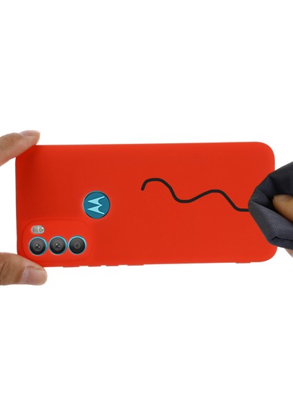 Motorola Moto G71 5g Sıvı Silikon Kılıf Yumuşak Mikrofiber Astar Darbeye Dayanıklı Düşme Koruma Kılıfı Kayışlı-Kırmızı (Yurt Dışından) modelleri