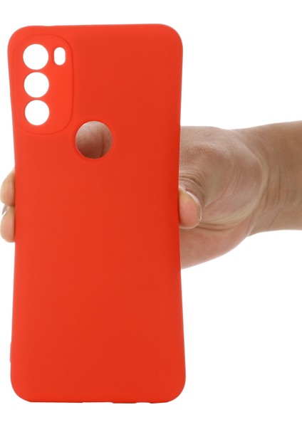 Motorola Moto G71 5g Sıvı Silikon Kılıf Yumuşak Mikrofiber Astar Darbeye Dayanıklı Düşme Koruma Kılıfı Kayışlı-Kırmızı (Yurt Dışından) indirimleri