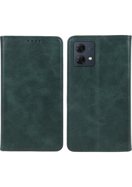 Motorola Moto G84 5g Pu Deri Cep Telefonu Kılıfı Dana Doku Standı Cüzdan Kapağı-Yeşil (Yurt Dışından)