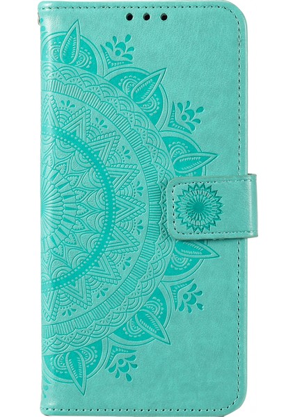 Motorola Moto G73 5g Baskılı Mandala Çiçek Desenli Telefon Kılıfı Cüzdan Standı Telefon Kılıfı Kabuk-Yeşil (Yurt Dışından) modelleri