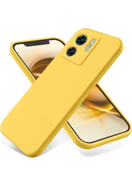Motorola Edge 40 5g Yumuşak Astarlı Sıvı Silikon Telefon Kılıfı Çizilmez Cep Telefonu Kılıfı Kayışlı-Sarı (Yurt Dışından) fiyatları