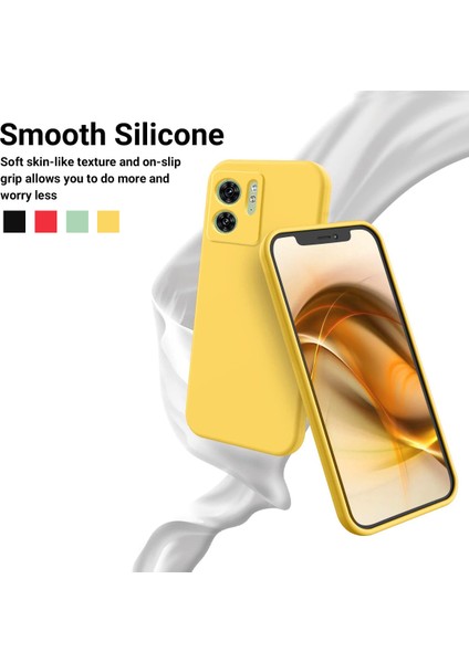 Motorola Edge 40 5g Yumuşak Astarlı Sıvı Silikon Telefon Kılıfı Çizilmez Cep Telefonu Kılıfı Kayışlı-Sarı (Yurt Dışından) fırsatları