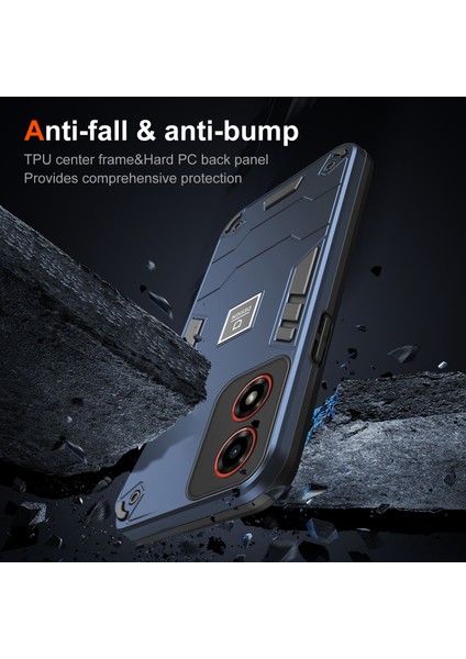 Motorola Moto G04 4g Kılıf Pc+Tpu Düşmeye Dayanıklı Koruyucu Telefon Kılıfı-Lacivert (Yurt Dışından) fiyatları