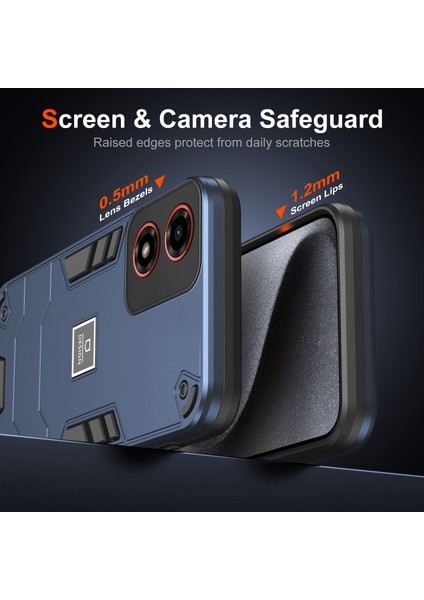 Motorola Moto G04 4g Kılıf Pc+Tpu Düşmeye Dayanıklı Koruyucu Telefon Kılıfı-Lacivert (Yurt Dışından) fırsatları