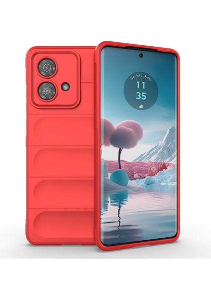 Motorola Edge 40 Neo 5g Tpu Kılıf Dayanıklı Darbeye Dayanıklı Akıllı Telefon Kılıfı-Kırmızı (Yurt Dışından)