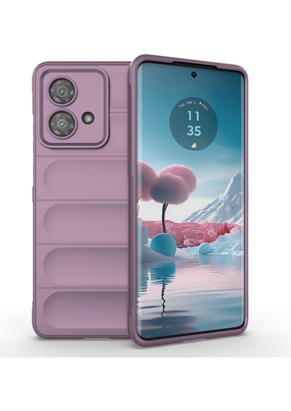 Motorola Edge 40 Neo 5g Tpu Kılıf Dayanıklı Darbeye Dayanıklı Akıllı Telefon Kılıfı-Açık Mor (Yurt Dışından)