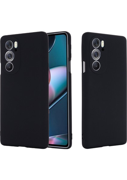Motorola Edge 30 Pro (Motorola Edge+ (2022)) Için Düşmeye Karşı Sıvı Silikon Telefon Kılıfı Yumuşak Mikrofiber Astar Yastık Çizilmeye Karşı Koruyucu Kılıf-Siyah (Yurt Dışından) fiyatları