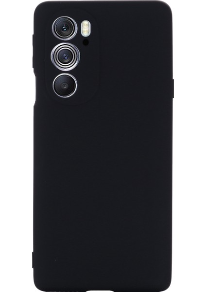 Motorola Edge 30 Pro (Motorola Edge+ (2022)) Için Düşmeye Karşı Sıvı Silikon Telefon Kılıfı Yumuşak Mikrofiber Astar Yastık Çizilmeye Karşı Koruyucu Kılıf-Siyah (Yurt Dışından) modelleri