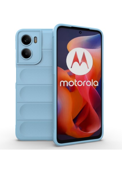 Motorola Moto G05 4G/E15 4g Kılıf Düşmeye Karşı Yumuşak Tpu Sağlam Telefon Arka Kapağı-Bebek Mavisi (Yurt Dışından)