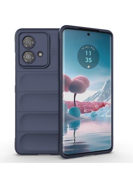 Motorola Edge 40 Neo 5g Tpu Kılıf Dayanıklı Darbeye Dayanıklı Akıllı Telefon Kılıfı-Koyu Mavi (Yurt Dışından)
