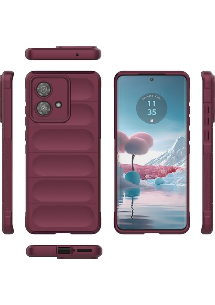 Motorola Edge 40 Neo 5g Tpu Kılıf Dayanıklı Darbeye Dayanıklı Akıllı Telefon Kılıfı-Şarap Kırmızısı (Yurt Dışından) modelleri