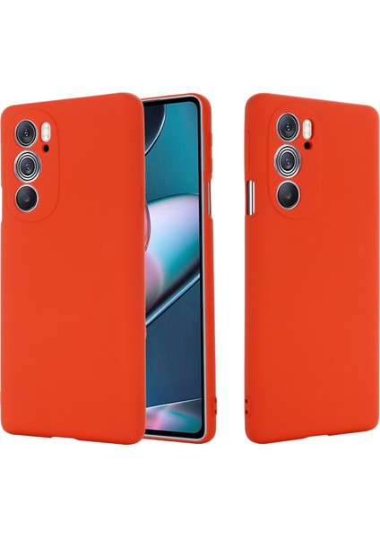 Motorola Edge 30 Pro (Motorola Edge+ (2022)) Için Düşmeye Karşı Sıvı Silikon Telefon Kılıfı Yumuşak Mikrofiber Astar Yastık Çizilmeye Karşı Koruyucu Kılıf-Kırmızı (Yurt Dışından) fiyatları