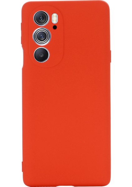 Motorola Edge 30 Pro (Motorola Edge+ (2022)) Için Düşmeye Karşı Sıvı Silikon Telefon Kılıfı Yumuşak Mikrofiber Astar Yastık Çizilmeye Karşı Koruyucu Kılıf-Kırmızı (Yurt Dışından) modelleri