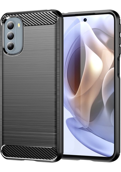 1.8mm Esnek Karbon Fiber Doku Tpu Kılıf Fırçalanmış Yüzey Telefon Kılıfı Motorola Moto G31/G41 Için Düşmeye Dayanıklı Hava Yastığı Tamponu - Siyah (Yurt Dışından)