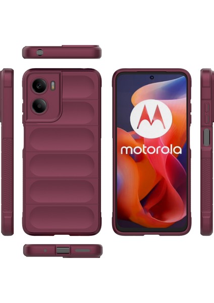 Motorola Moto G05 4G/E15 4g Kılıf Düşmeye Karşı Yumuşak Tpu Sağlam Telefon Arka Kapağı-Şarap Kırmızısı (Yurt Dışından) indirimleri